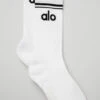 Women's Throwback Barre Sock - White/Black