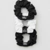 Fresh Mini Scrunchie (3-Pack) - Black/White -Alo Yoga Shop A0290U 0100 b1 a1