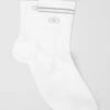 Unisex Half-Crew Performance Sock - White -Alo Yoga Shop A0295W 01 b1 a