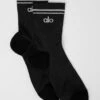 Unisex Half-Crew Performance Sock - Black -Alo Yoga Shop A0295W 01 b1 a1 15fcfce3 4de2 43d2 a6bd 049072d44c7c