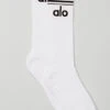Unisex Throwback Sock - White/Black -Alo Yoga Shop A0357U 0001 b1 a1
