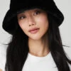 Faux Fur Bucket Hat - Black -Alo Yoga Shop A0375U 01 b1 a1 m54