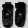 Faux Fur Mittens - Black 2 Faux Fur Mittens - Black -Alo Yoga Shop A0382W 01 b1 a1