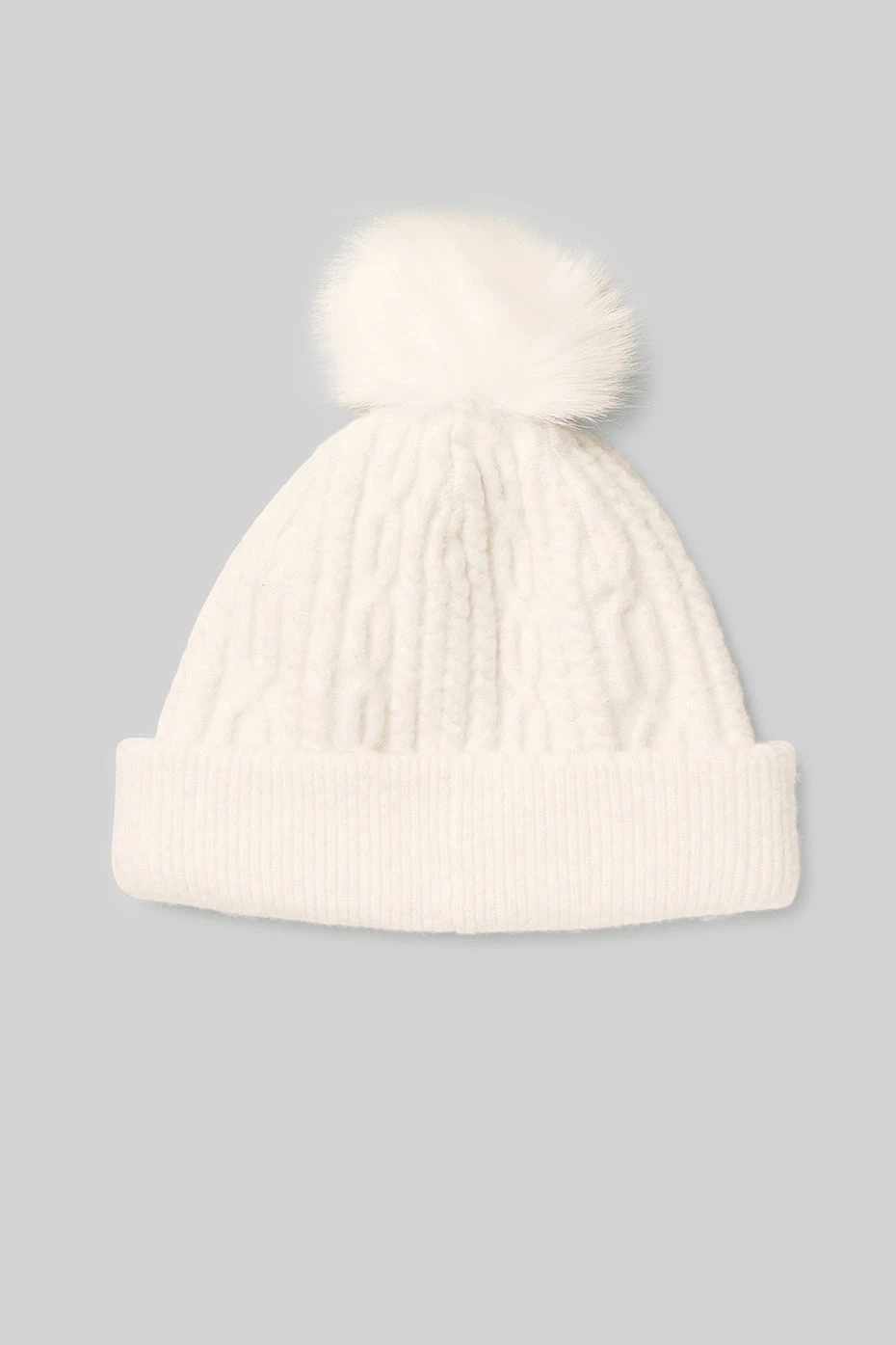 Cable Knit Beanie - Ivory 4 Cable Knit Beanie - Ivory - Image 2