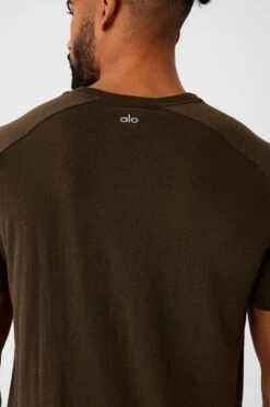 Triumph Raglan Tee - Espresso -Alo Yoga Shop M1133R 04064 b1 s3 a4 1 m93