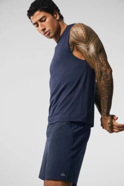 Conquer Muscle Tank - Navy -Alo Yoga Shop M2066R 03842 b1 s1 a3 1 m203