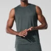 Conquer Muscle Tank - Charcoal Green Heather 1 Conquer Muscle Tank - Charcoal Green Heather -Alo Yoga Shop M2066R 06111 b1 s1 a1 1 m221