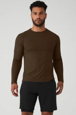 Idol Long Sleeve Performance Tee - Espresso