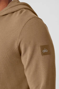 Micro Waffle Fast Break Hoodie - Gravel -Alo Yoga Shop M3164R 01347 b1 s3 a4 1 m93