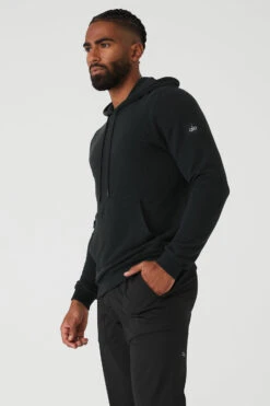 Micro Waffle Fast Break Hoodie - Black -Alo Yoga Shop M3164R 01 b1 s3 a3 1 m93
