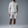 Micro Waffle Fast Break Hoodie - Athletic Heather Grey -Alo Yoga Shop M3164R 02910 b1 s3 a1 1 m93