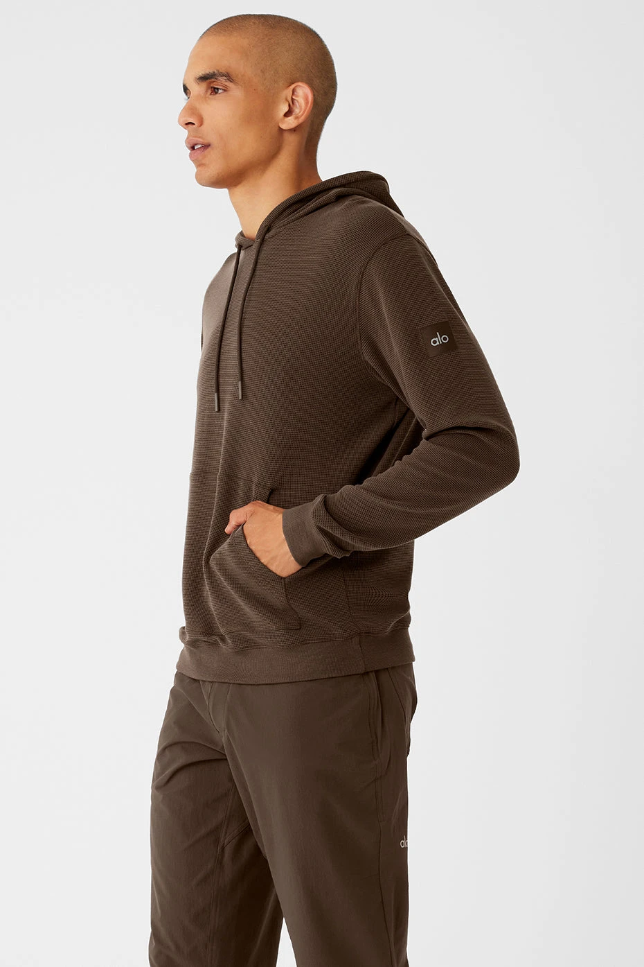 Micro Waffle Fast Break Hoodie - Espresso 5 Micro Waffle Fast Break Hoodie - Espresso - Image 3
