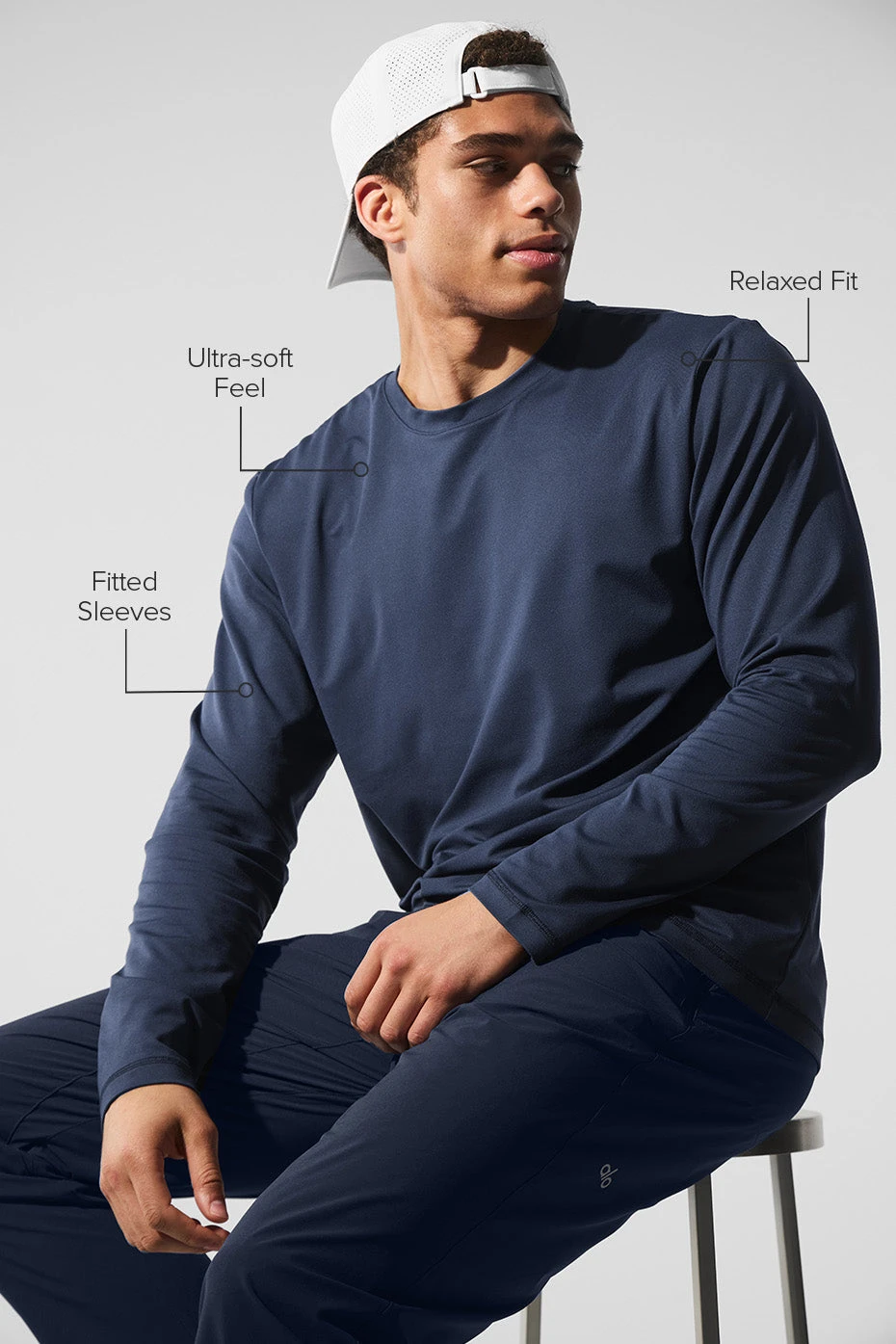 Conquer Reform Crewneck Long Sleeve - Navy 4 Conquer Reform Crewneck Long Sleeve - Navy - Image 2
