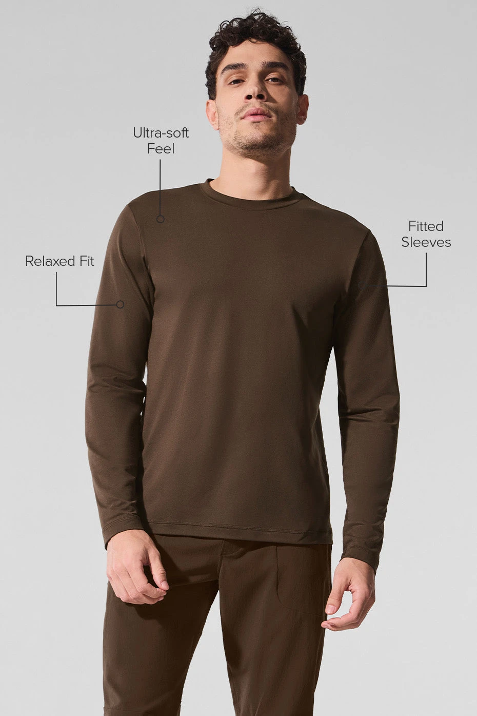 Conquer Reform Crewneck Long Sleeve - Espresso 4 Conquer Reform Crewneck Long Sleeve - Espresso - Image 2