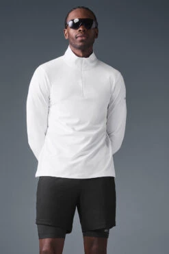 Conquer 1/4 Zip Reform Long Sleeve - White