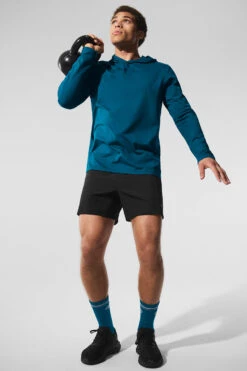 Conquer Reform Long Sleeve With Hood - Eclipse Blue -Alo Yoga Shop M3199R 05600 b1 s1 a4 1 m198