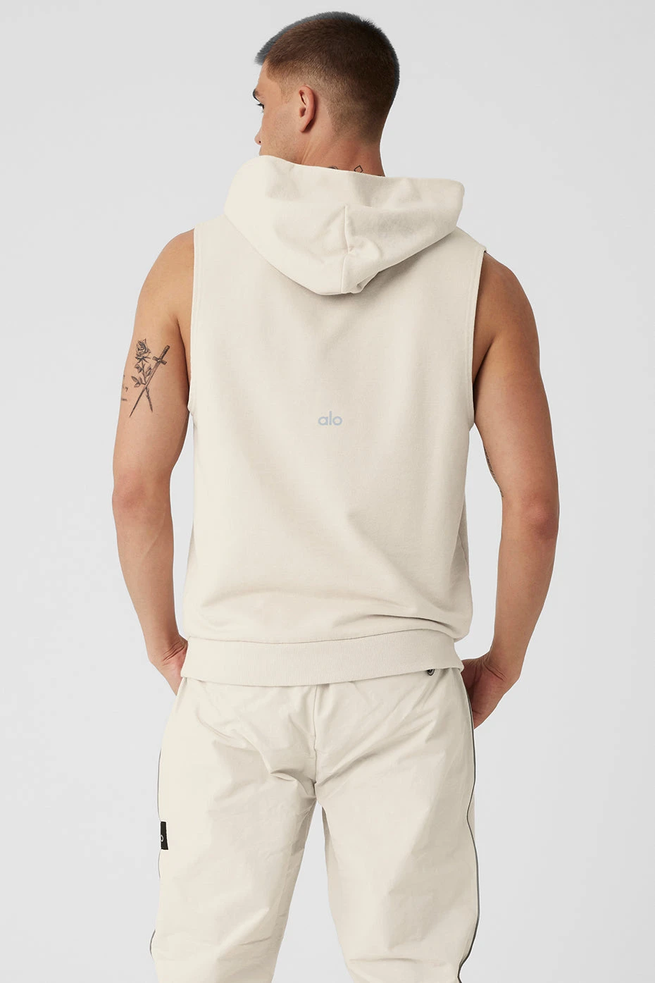 Chill Sleeveless Hoodie - Bone 4 Chill Sleeveless Hoodie - Bone - Image 2