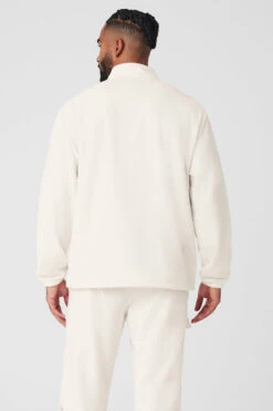 Polar Fleece Ridge Full Zip Jacket - Ivory -Alo Yoga Shop M3215R 03299 b1 s3 a3 1 m93