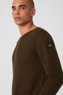 Cashmere Reform Long Sleeve - Espresso -Alo Yoga Shop M3229R 04064 b1 s3 a4 1 m154