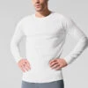 Alo Vapor Crewneck Long Sleeve - White