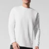Double Take Long Sleeve Crew - White -Alo Yoga Shop M3299R 00 b1 s1 a1 1 m214