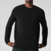 Double Take Long Sleeve Crew - Black -Alo Yoga Shop M3299R 01 b1 s1 a1 1 m221