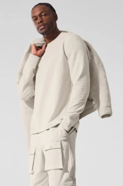 Double Take Long Sleeve Crew - Bone -Alo Yoga Shop M3299R 03040 b1 s1 a3 1 m221