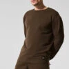 Double Take Long Sleeve Crew - Espresso -Alo Yoga Shop M3299R 04064 b1 s1 a3 1 m214