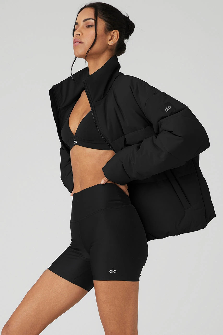 Stretch Woven Street Puffer - Black 5 Stretch Woven Street Puffer - Black - Image 3