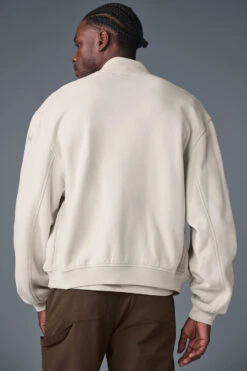 Renown Varsity Jacket - Bone -Alo Yoga Shop M4144R 03040 b1 s1 a2 1 m221