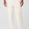 Polar Fleece Ridge Cargo Pants - Ivory -Alo Yoga Shop M5160R 03299 b1 s3 a2 1 m93