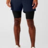 5" Revival 2-in-1 Short - Navy/Black -Alo Yoga Shop M6114R 04660 b1 s1 a1 1 m93