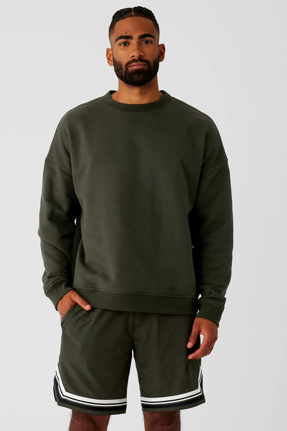 Renown Heavy Weight Crew Neck Pullover - Stealth Green 2 Renown Heavy Weight Crew Neck Pullover - Stealth Green