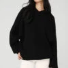 Scholar Hooded Sweater - Black -Alo Yoga Shop U3026R 01 b1 s1 a1 1 m54