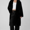 Oversized Faux Fur Trench - Black -Alo Yoga Shop U4004R 01 b1 s1 a1 1 m54