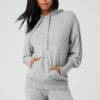 Cashmere Jet Set Hoodie - Dove Grey Heather 1 Cashmere Jet Set Hoodie - Dove Grey Heather -Alo Yoga Shop W3513R 02288 b1 s1 a1 1 m18