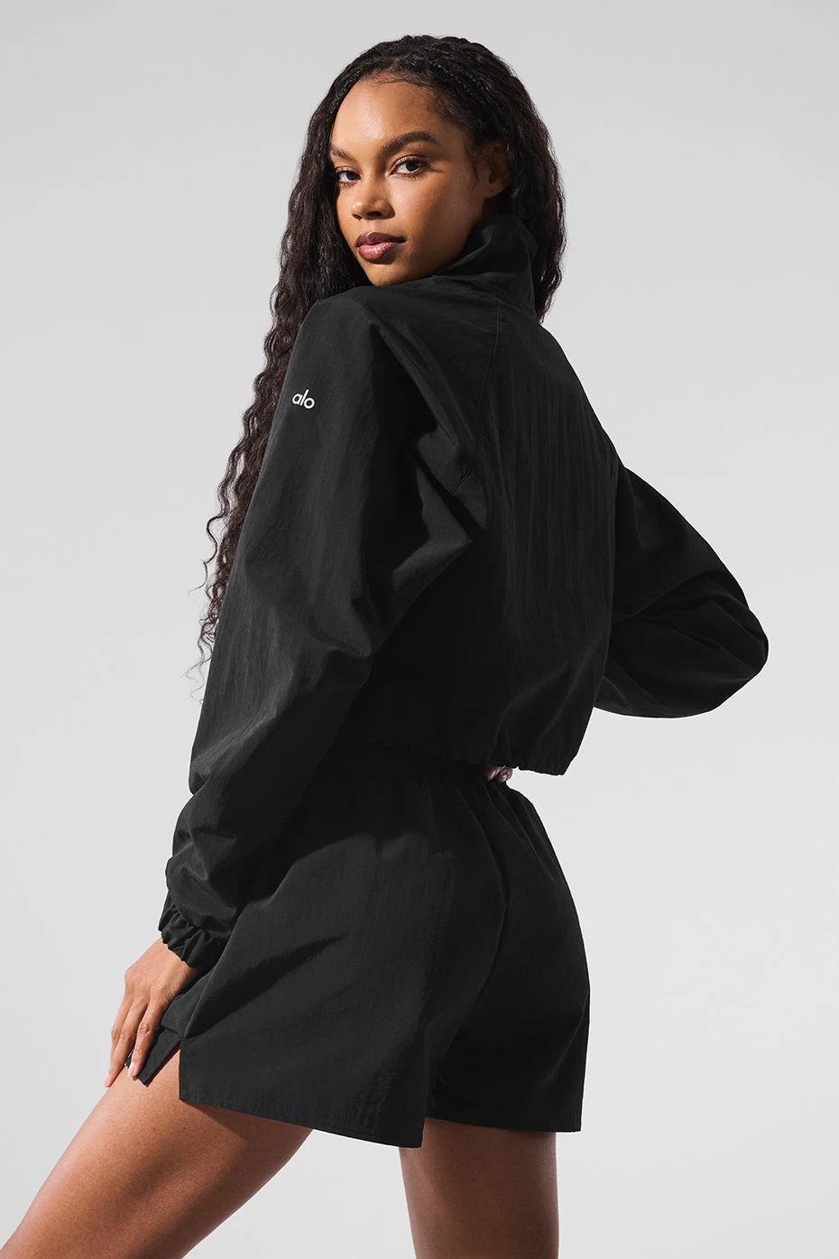 Cropped 1/4 Zip Alumni Pullover - Black 4 Cropped 1/4 Zip Alumni Pullover - Black - Image 2