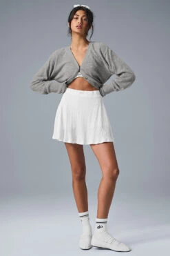 Cashmere Jet Set Cardigan - Dove Grey Heather -Alo Yoga Shop W3729R 02288 b1 s1 a5 1 m197