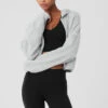 Cashmere Plush Waffle Full Zip Hoodie - Athletic Heather Grey 2 Cashmere Plush Waffle Full Zip Hoodie - Athletic Heather Grey -Alo Yoga Shop W3741R 02910 b1 s1 a1 1 m18