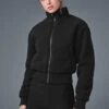 Micro Sherpa Destiny Jacket - Black -Alo Yoga Shop W4485R 01 b1 s1 a1 1 m224