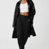 Metallic Break Line Trench - Black Metallic -Alo Yoga Shop W4524R 02690 b1 s1 a1 1 m18