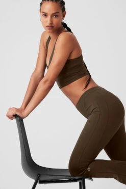 High-Waist 7/8 Zip It Flare Legging - Espresso 13 High-Waist 7/8 Zip It Flare Legging - Espresso -Alo Yoga Shop W51115R 04064 b1 s1 a2 2 m125