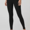Airbrush High-Waist Streamlined Legging - Black/White -Alo Yoga Shop W51160R 0100 b1 s1 a1 1 m89