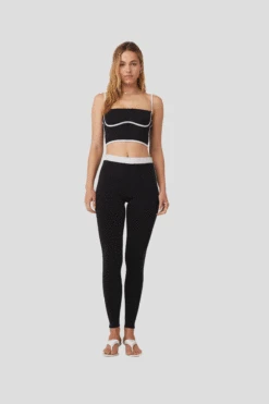Airbrush High-Waist Streamlined Legging - Black/White -Alo Yoga Shop W51160R 0100 b1 s1 a1 2 m89