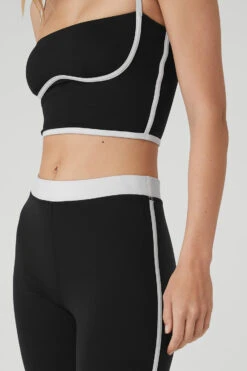 Airbrush High-Waist Streamlined Legging - Black/White -Alo Yoga Shop W51160R 0100 b1 s1 a4 1 m89