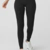 Jacquard High-Waist Checkered Legging - Black/Anthracite -Alo Yoga Shop W51163 02620 b1 s1 a1 1 m89