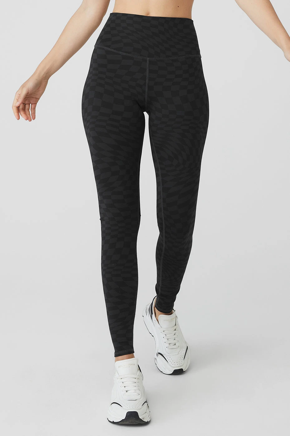 Jacquard High-Waist Checkered Legging - Black/Anthracite 3 Jacquard High-Waist Checkered Legging - Black/Anthracite