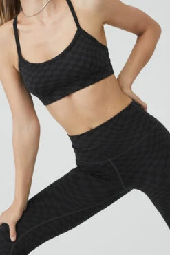 Jacquard High-Waist Checkered Legging - Black/Anthracite 9 Jacquard High-Waist Checkered Legging - Black/Anthracite -Alo Yoga Shop W51163 02620 b1 s1 a4 1 m89