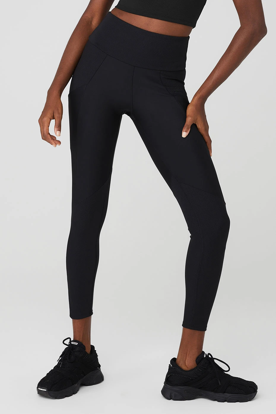 Ribbed Airlift High-Waist 7/8 Enchanted Legging - Black 3 Ribbed Airlift High-Waist 7/8 Enchanted Legging - Black