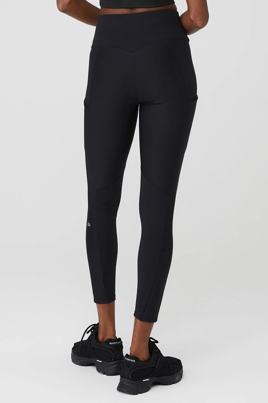 Ribbed Airlift High-Waist 7/8 Enchanted Legging - Black 4 Ribbed Airlift High-Waist 7/8 Enchanted Legging - Black - Image 2